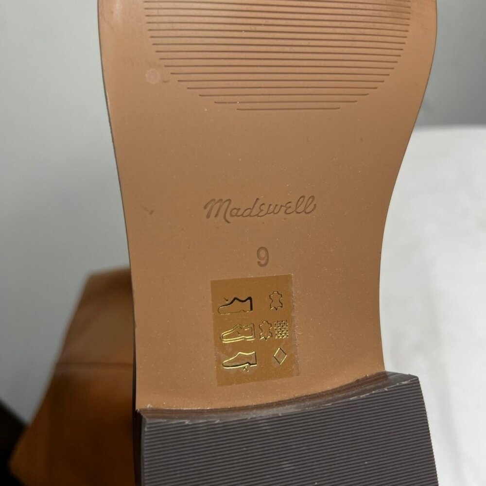 Madewell $298 The Drumgold Boot Extended Calf in Sepia Leather Size 9 NN039 - Picture 14 of 16